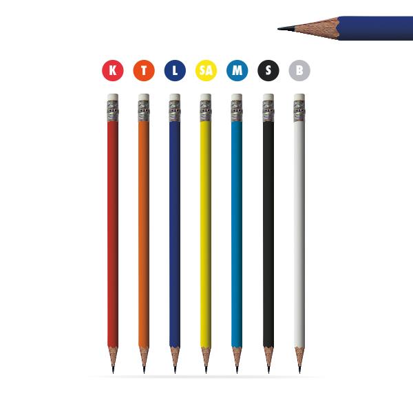 Renkli Yuvarlak Silgili Kurşun Kalem KA1509